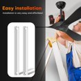 thumbnail image 4 of Ventilador de techo Downrod Nianzcy, 30 cm, blanco, 1 pulgada OD, 4 of 7