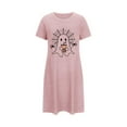 thumbnail image 5 of Tnhcen Robe de Nuit à Manches Courtes Imprimé Dessin Animé Drôle pour Halloween, Col Rond, Polyester Spandex Extensible P-2TG pour Costumes Partageables, 5 of 5