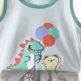 thumbnail image 4 of Toddler Boy Summer Outfits Baby Boys Cloting Set 2 Piece Outfit Cute Boy Print Sleeveless Tank Top Shorts Casual Cartoon Wear, 4 of 4