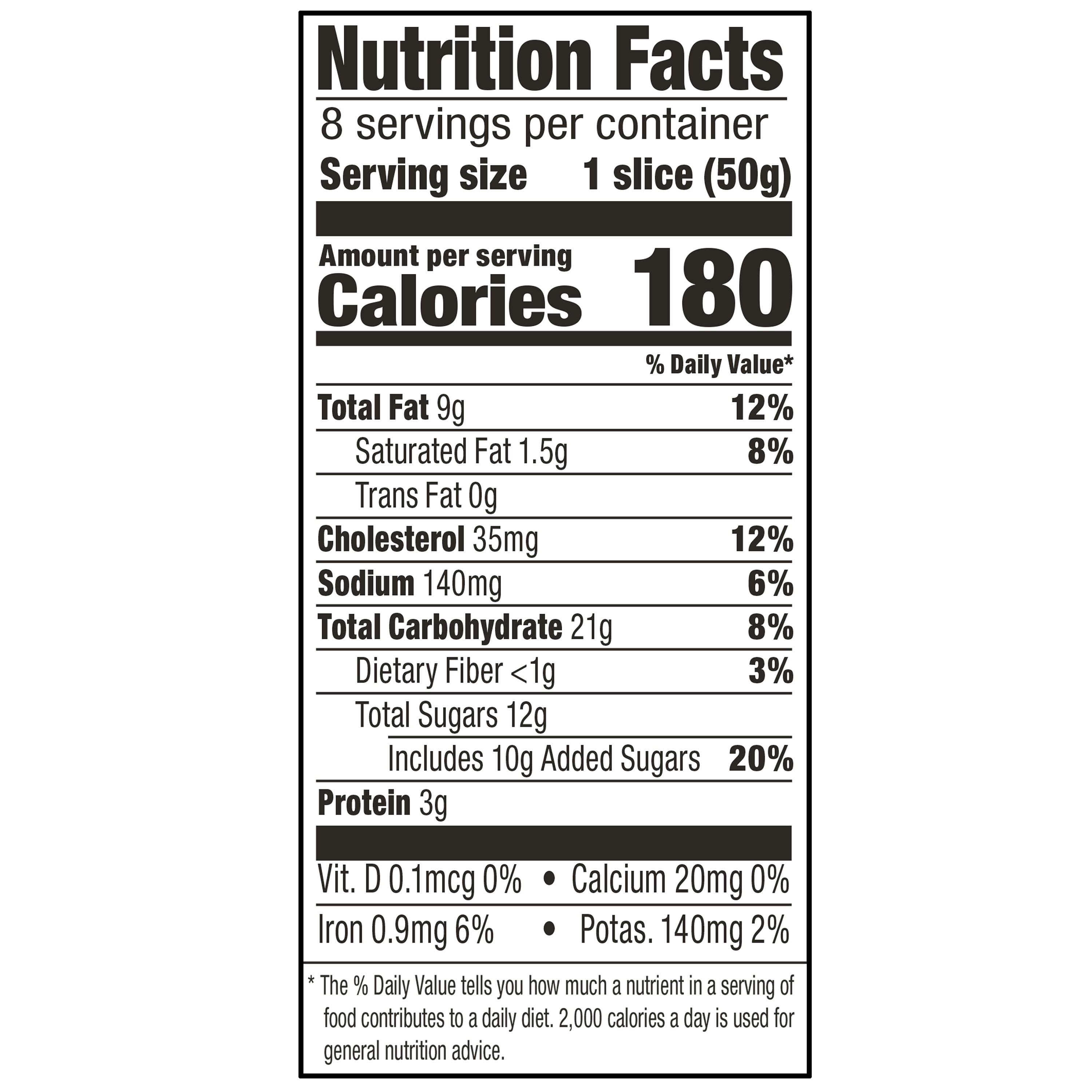 Marketside Banana Nut Sliced Cake, 14.1 oz, 8 Count