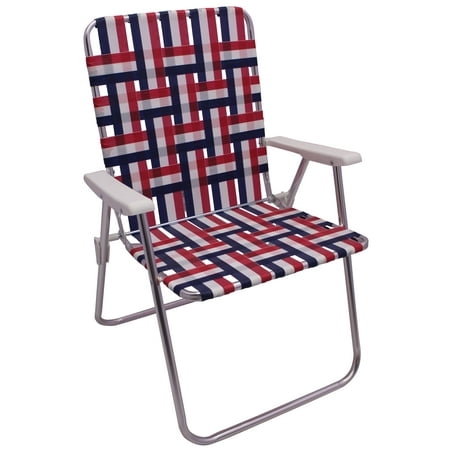 Mainstays High Back Web Chair Red & Blue & White - Walmart.com