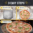 thumbnail image 4 of Pala para pizza con diseño de chef a cuadros, de acero inoxidable, extra grande, 4 of 9