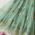thumbnail image 6 of FAOWME Toddler Girls Sleeveless Butterfly Embroidered Flowers With Wing Tie Tulle Holiday Dress Dance Party Dresses Sundress Green 4-5 Years, 6 of 8