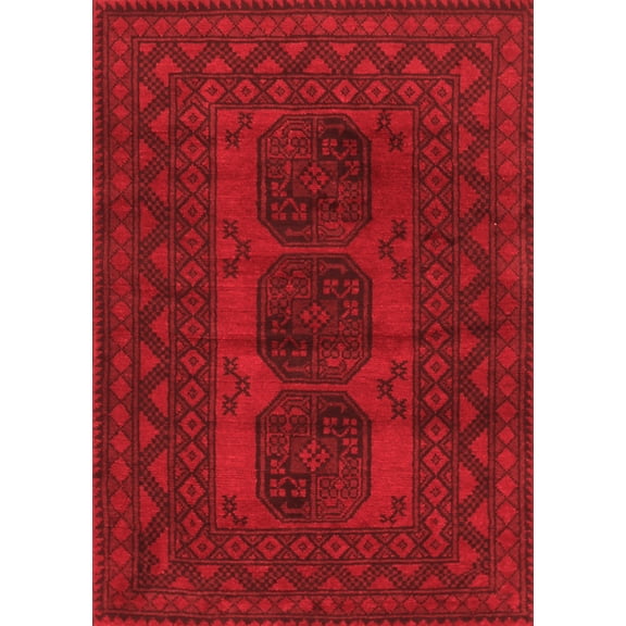 Ahgly Company Indoor Rectangle Persian Red Traditional Area Rugs, 5' x 7'