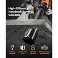 thumbnail image 2 of KFFKFF Diamond Core Drilling Machine, 8 in Drilling Diameter, Handheld Dry and Wet Concrete Core Drill Rig with 4 Drill Bits, 1075/2300 RPM 2-Speed, 2 of 9