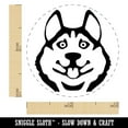 thumbnail image 2 of Siberian Husky Dog Face Self-Inking Rubber Stamp Ink Stamper - Black Ink - Mini 1/2 Inch, 2 of 7