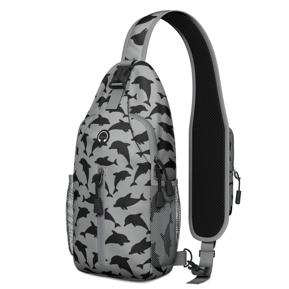 Crossbody Sling Backpack for Women Men Gym Shark Pattern Shoulder Sling Crossbody Casual Chest Bag for Travel Sports Running Hiking