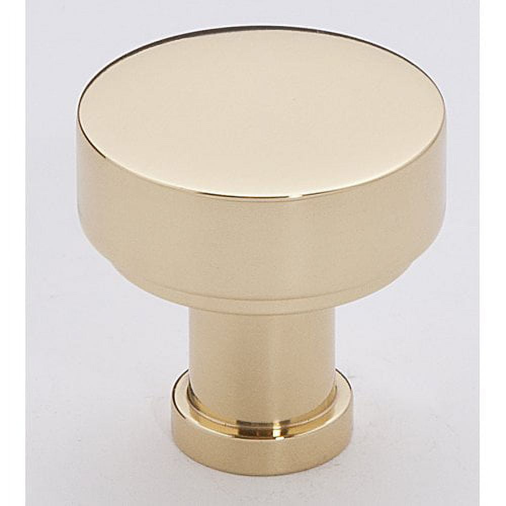 Alno A716-18-PB/NL Moderne 1-1/8" Round Modern Disc Mushroom Solid Brass Cabinet Knob /