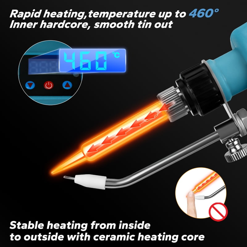 75W Electric Solder Gun Cordless Soldering Iron Kit with Digital Display Fast Welding Tools for Ma*kita 18V Battery