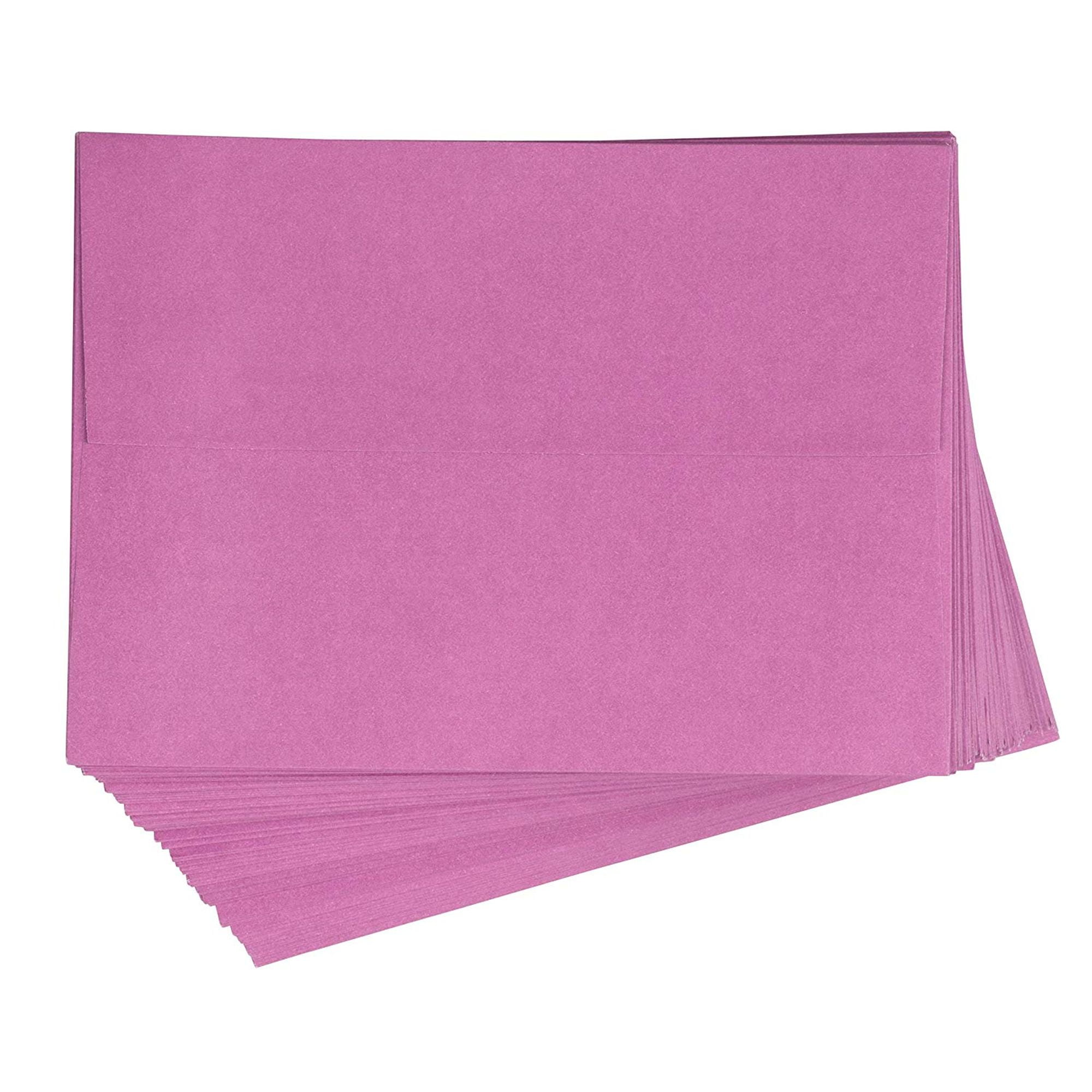 Holiday 5 x 7 Gummed Seal Square-Flap Invite Envelope for Wedding 5.25 x 7.25 inches 120gsm Birthday Purple Baby Shower 100-Pack Invitation Envelopes A7 Envelopes