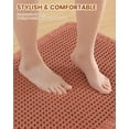 thumbnail image 3 of Smiry Waffle Bathroom Rugs 30x18, Extra Soft Absorbent Bath Mat, Non Slip Quick Dry Bath Rugs for Bathroom Floor, Tub and Home Decor with Tassels Boho, Orange, 3 of 7