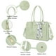 thumbnail image 2 of Bolsa MOSISO para portátil para mujer de 17 a 17 pulgadas, piel sintética, color verde, 2 of 7