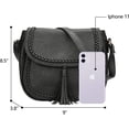 thumbnail image 6 of Casual Flap Saddle Crossbody Bags for Women Purses and Handbags with Tassel, 6 of 6