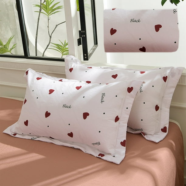 Fundas de almohada de lana - Pack de 2 grandes 18,89x29,1 pulgadas - Almohadas suaves de algodón transpirable lavables - Multicolor