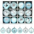 thumbnail image 3 of Bolas de Navidad azules de 6 cm, juego de 12 adornos de bolas de Navidad de plástico, adornos colgantes, adornos para árboles de Navidad, para decoración de bodas, fiestas en casa, Navidad, 3 of 5