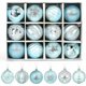 thumbnail image 3 of Bolas de Navidad azules de 6 cm, juego de 12 adornos de bolas de Navidad de plástico, adornos colgantes, adornos para árboles de Navidad, para decoración de bodas, fiestas en casa, Navidad, 3 of 5