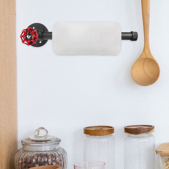 TABLZONE Black Wall Mounted Tissue Holder Paper Towel Rack for Bathroom, and Space-Saving Organization