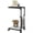 Black, variant on C Shaped End Table Adjustable Height Side Table with Wheels, Slide Under Sofa Bed Table for Small Spaces, Couch Table with Storage Laptop Table for Living Room Bedroom, Grey