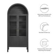 thumbnail image 3 of Tessa Arched Storage Display Cabinet in Black, 3 of 10
