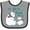 Heather and Black, variant on Inktastic My Safta Loves Me- Cute Polar Bears Boys or Girls Baby Bib