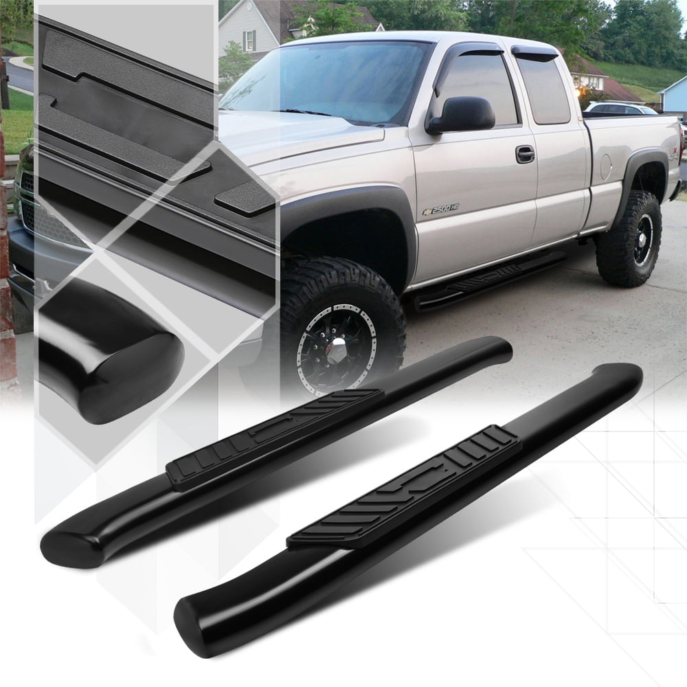 Exterior 4 CURVED SIDE STEP NERF BAR FOR 99 13 GMC SIERRA 1500 2500