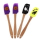 thumbnail image 4 of ColoMX Juego de 4 espátulas de silicona para Halloween, espátulas de silicona antiadherentes para hornear con mango de madera para cocinar y hornear, utensilios de cocina, espátula de crema, 4 of 8