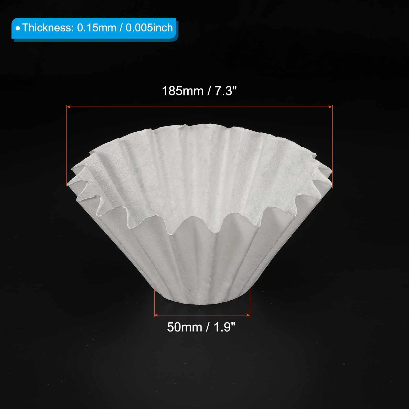 Uxcell 100Pcs 2-4 Cup Basket Coffee Filters Paper Filter Drip