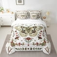 thumbnail image 2 of Manfei Animal Moth 7 Pieces Bedding Comforter Set,Floral Mushroom Full Bedding Set Lightweight,Bohemian Theme Fitted Sheet Flat Sheet,Lightweight Flower Room Decor,Reversible, 2 of 8