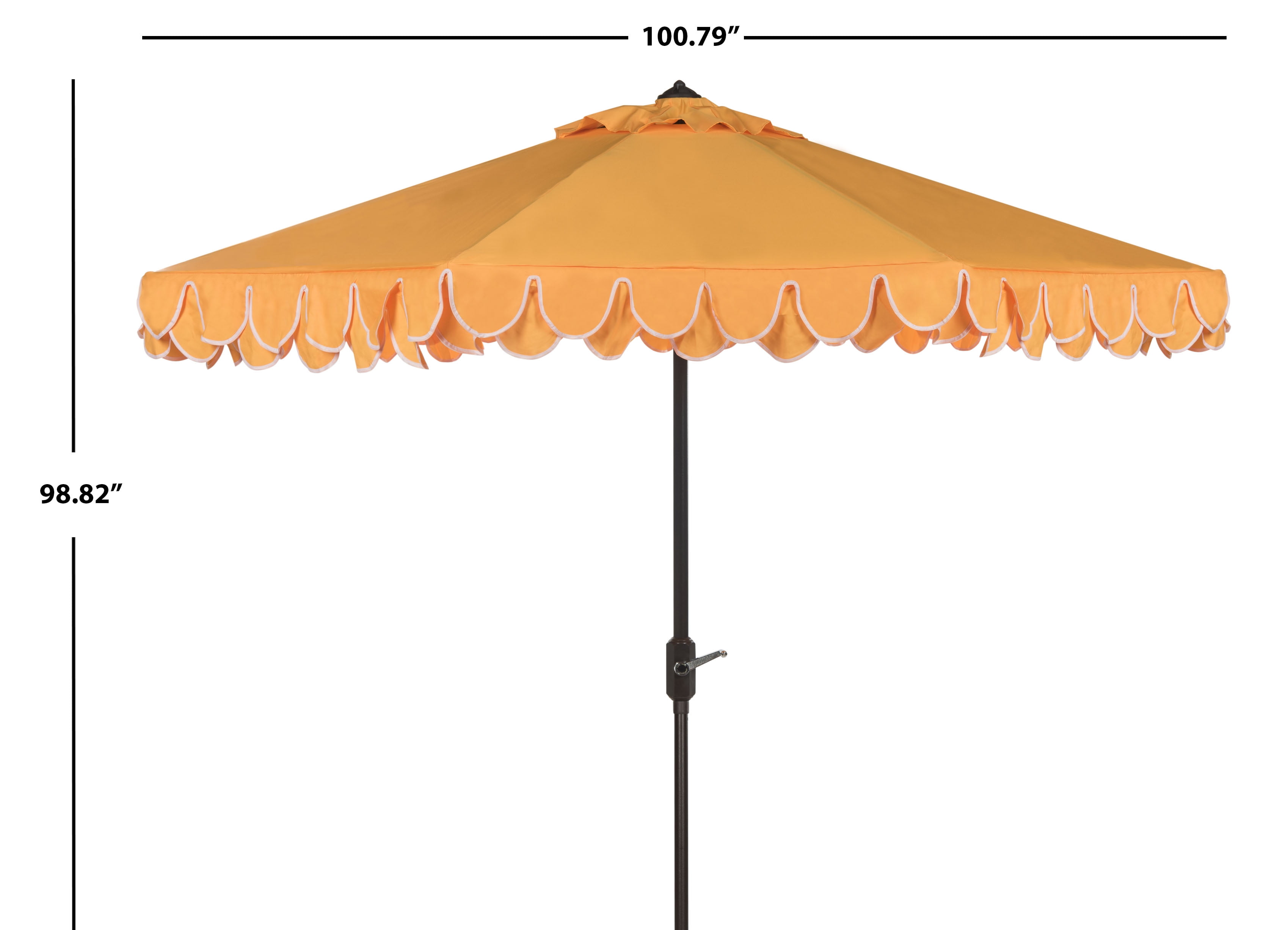 Safavieh Elegant 9 Market Auto Tilt Patio Umbrella Yellow White Walmart Com Walmart Com