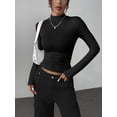 thumbnail image 4 of Zeagoo Mock Neck Tops for Women Dressy Casual Fall Long Sleeve Shirts Winter Undershirts Lightweight Slim Fit Clothes, 4 of 6