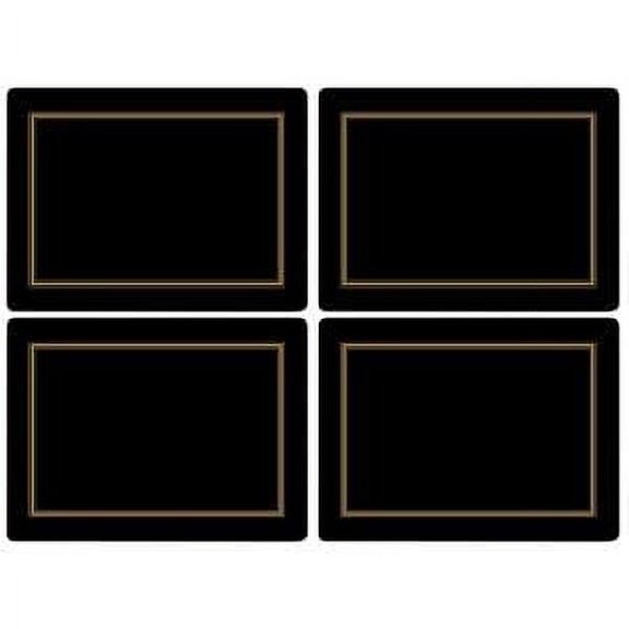 Pimpernel Classic Black Placemats S/4 16" X 12"
