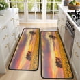 thumbnail image 4 of Kitchen Rugs Sets Of 2,Sunset Sunflower Field Scene Anti Fatigue Kitchen Mat Rugs Non Slip Washable,Decorative Kitchen Floor Mats for Kitchen,Sink,Laundry,17"x47"+17"x47", 4 of 5