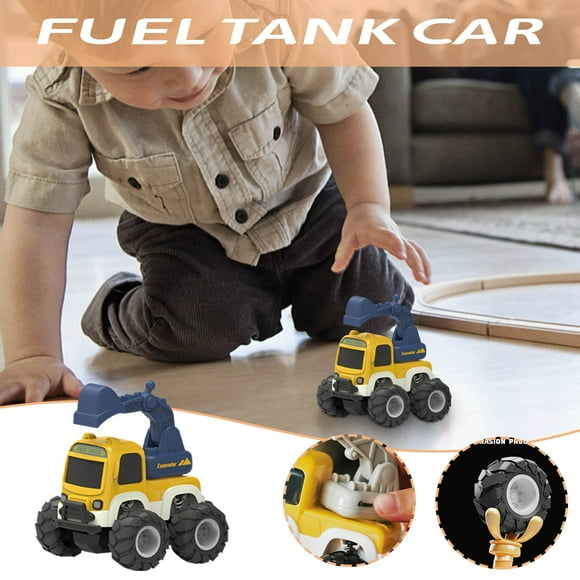 Xihbxyly Vehículo de Construcción Todoterreno, Juguete Inercial Manual, Tracción En Las Cuatro Ruedas, Material Abs Ecológico, Simulación de Ingeniería, Rompecabezas para Desarrollar El Cerebro, Perf