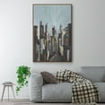thumbnail image 2 of City Beat Framed Premium Gallery Wrapped Canvas - Ready to Hang - 27 x 41 - Walnut Floating Frame, 2 of 9