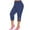 Blue, variant on Chbgutlmr Capri Pants for Women Plus Size Eyelet Comfy Slim Fitting Cutout Casual Crop Pants Summer