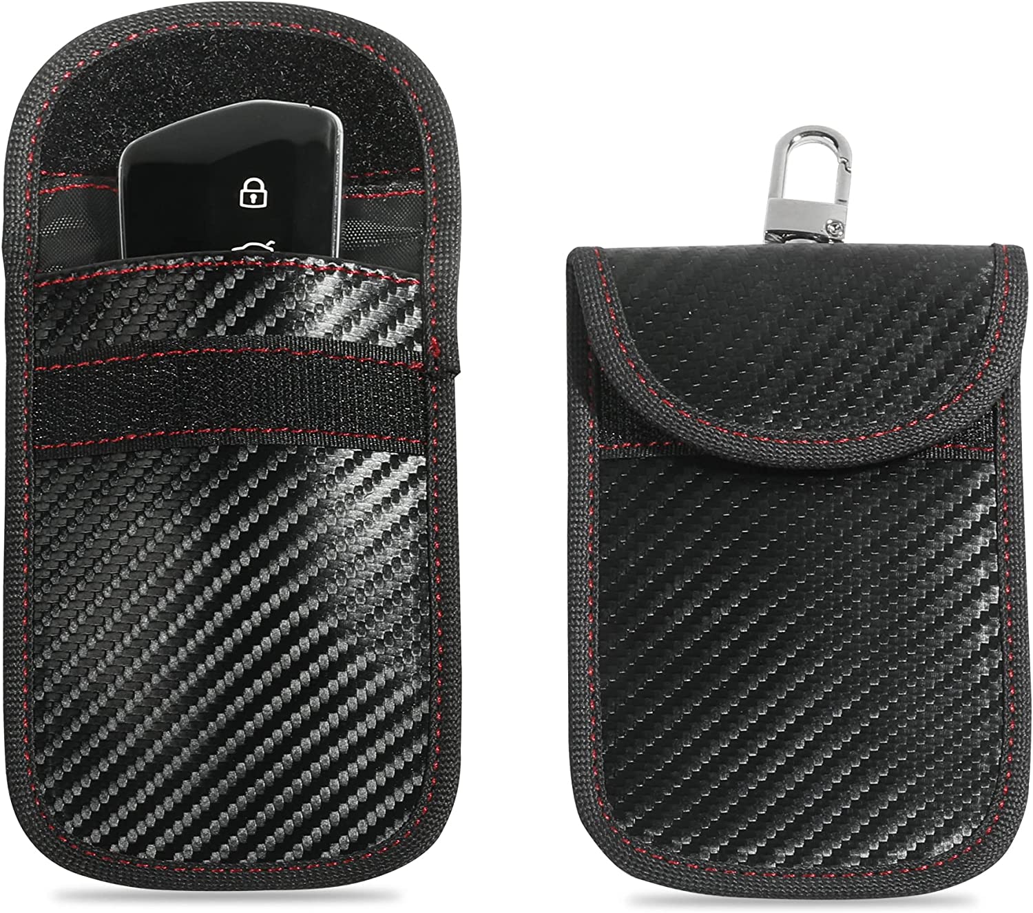 2PCS Key Fob Protector,Premium Bags Car Signal Blocking Key Fob