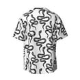 thumbnail image 4 of Goofa Hand Drawn Snake Printed Men's Casual Short-sleeved Shirt,Lightweight Breathable Button-down,Summer Casual men's top,Versatile Fashion shirt-Medium, 4 of 7