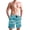 Abstract Sea Wave, variant on Men's Quick Dry Swim Trunks Beach Shorts Casual Summer Board Shorts with Pockets, Red Leopard