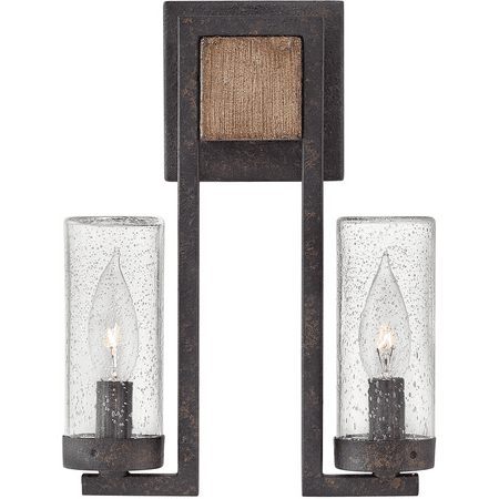 

Wall Sconces 2 Light Fixtures With Sequoia Finish Metal Material Candelabra Bulb 9 120 Watts