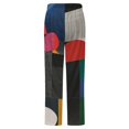 thumbnail image 6 of Abstract Pattern Collage Winter Female Pants Flannel High Waist Women Pants Lady Warm Straight Leg Plush Trousers, 6 of 7