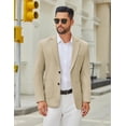 thumbnail image 3 of COOFANDY Men's Casual Blazer Jacket Slim Fit Two Button Suit Jackets Lightweight Knit Sport Coat, 3 of 6