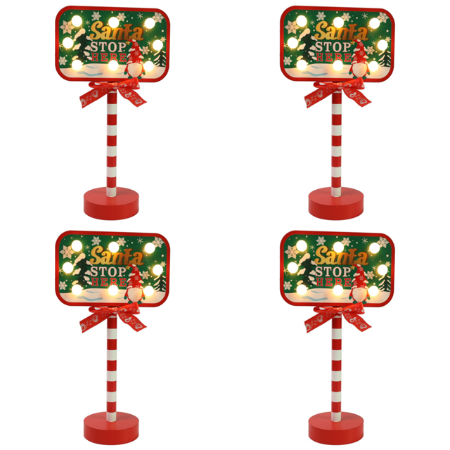 Santa Stop Here Sign Light LED LECH LAMP SUMINISTROS (Goblin)