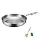 thumbnail image 1 of Sartén de titanio puro CLLC, sartenes 100% titanio para cocinar antiadherente, sartén profesional martillada de acero inoxidable con tapa, sartén antiadherente sin revestimiento para uso doméstico (B, 1 of 8
