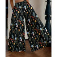 thumbnail image 3 of RDKTPXZ Women's Floral Palazzo Wide Leg Pants Elastic Waist, 1 Pack （S-XXL）, 3 of 5