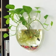 Yirtree Creative Acrylic Hanging Wall Mounted Fish Tank, Hanging Bowl For Water Plants, Wall Fish Bubble Tank, Hydroponic Air Plant Flower Pot, Mini Aquarium Planter, Home Decor