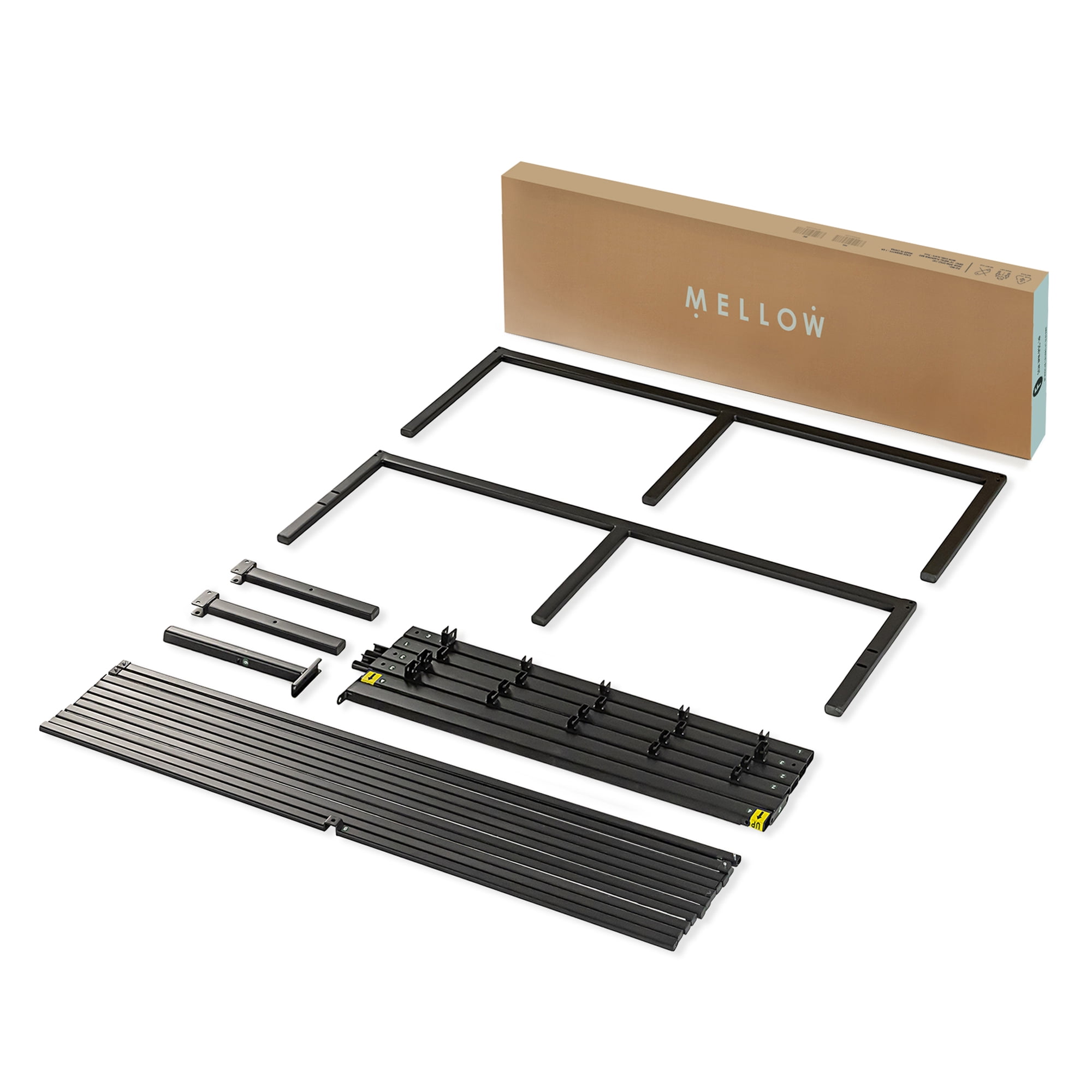 Best Price Mattress 18" Metal Platform Bed Frame, Heavy-Duty Steel Slats, Black, Queen