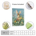 thumbnail image 2 of Framed Rabbit in Wildflowers Canvas Print Posters Vintage Spring Wall Art Flower Field Rabbit Portrait Floral Spring Bunny Easter Wall Decor,Ready To Hang Poster, 2 of 5