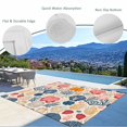 thumbnail image 3 of Shell Coastal Outdoor Rug 5x8 Ft - Reversible Patio Rug Outdoor Camping Rugs, Ocean Summer Beach Nautical Coral Washable Indoor Outdoor Area Rugs, Non-Slip Outdoor Carpet Runner for Deck/Porch, 3 of 8