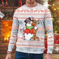 thumbnail image 2 of EHQJNJ Sweat à Col Rond pour Hommes Automne et Hiver Tendance Décontractée Imprimé de Noël Pull à Capuche Col Rond Chandail en Molleton Jaune Chandail en Molleton Graphique pour Hommes, 2 of 4