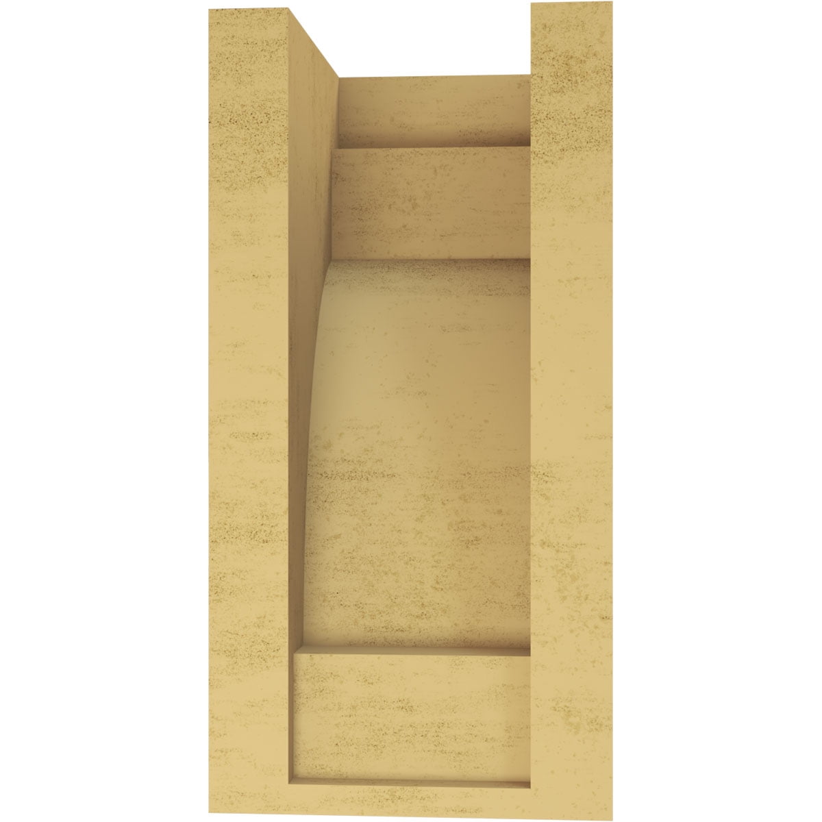 5"W x 5"D x 10"H Wide Mediterranean Rough Cedar Woodgrain TimberThane Corbel, Primed Tan